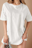 Round Neck Short Sleeve T-Shirt - Trendsi - Flyclothing LLC