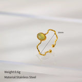 18K Gold-Plated Wave Open Ring - Trendsi - Flyclothing LLC