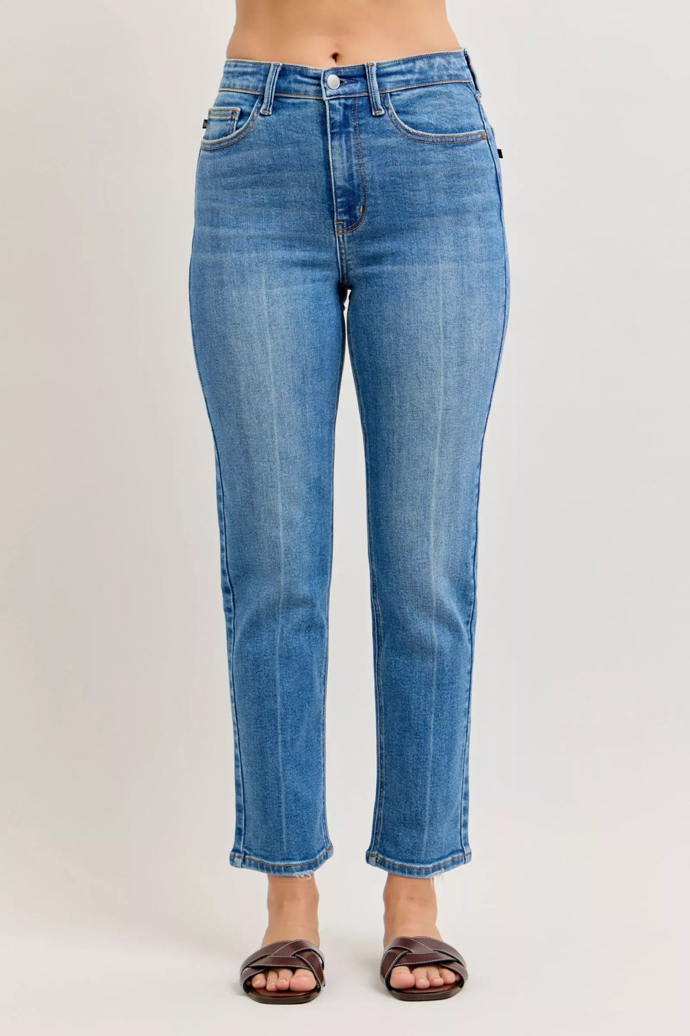Judy Blue High-Waisted Straight-Leg Jeans - Trendsi - Flyclothing LLC