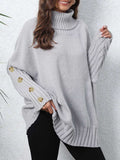 Turtleneck Long Sleeve Sweater - Trendsi - Flyclothing LLC