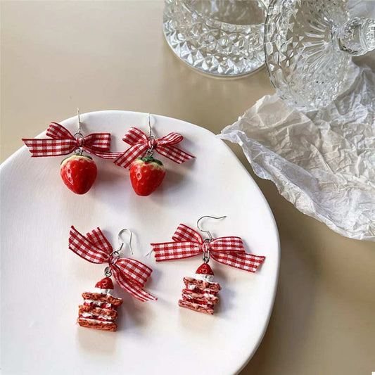 Strawberry Dangle Earrings - Trendsi - Flyclothing LLC