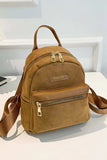 Suede Adjustable Strap Backpack Bag - Trendsi - Flyclothing LLC
