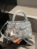 Texture Star Charm Crossbody Bag - Trendsi - Flyclothing LLC