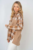White Birch Full Size Contrast Plaid Button Down Shirt - Trendsi - Flyclothing LLC