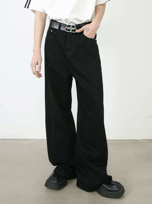 Men's Mid Rise Wide Leg Jeans - Trendsi - Flyclothing LLC