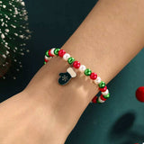 5 Piece Christmas Synthetic Pearl Bracelet - Trendsi - Flyclothing LLC