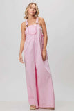 BiBi Lace Edge Detail Wide Leg Overall - Trendsi - Flyclothing LLC