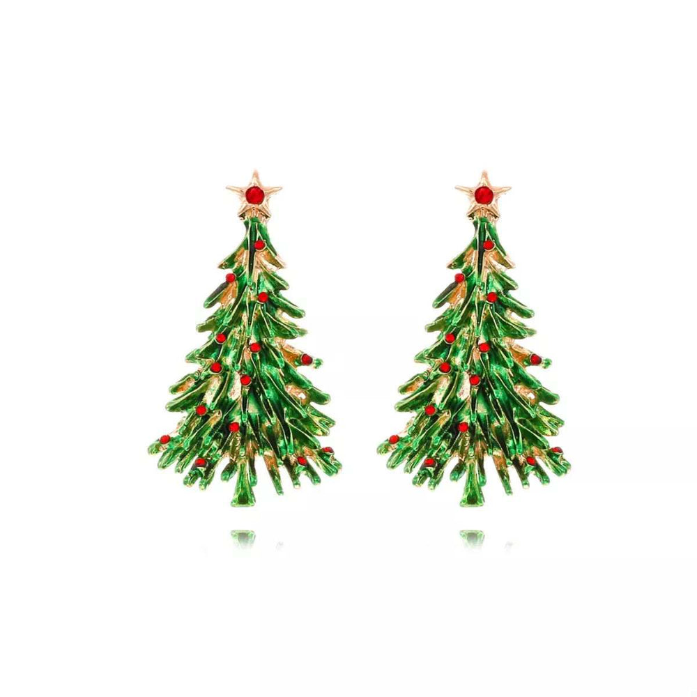 Christmas Tree Drop Earrings - Trendsi - Flyclothing LLC