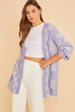 Annie Wear Checkered Open Front Drop Shoulder Cardigan - Trendsi - Flyclothing LLC