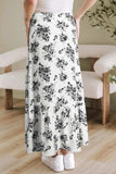 Boho Floral High Waist Ruffle Split Maxi Skirt - Trendsi - Flyclothing LLC