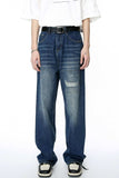 Men's Distressed Applique Straight Jeans - Trendsi - Flyclothing LLC