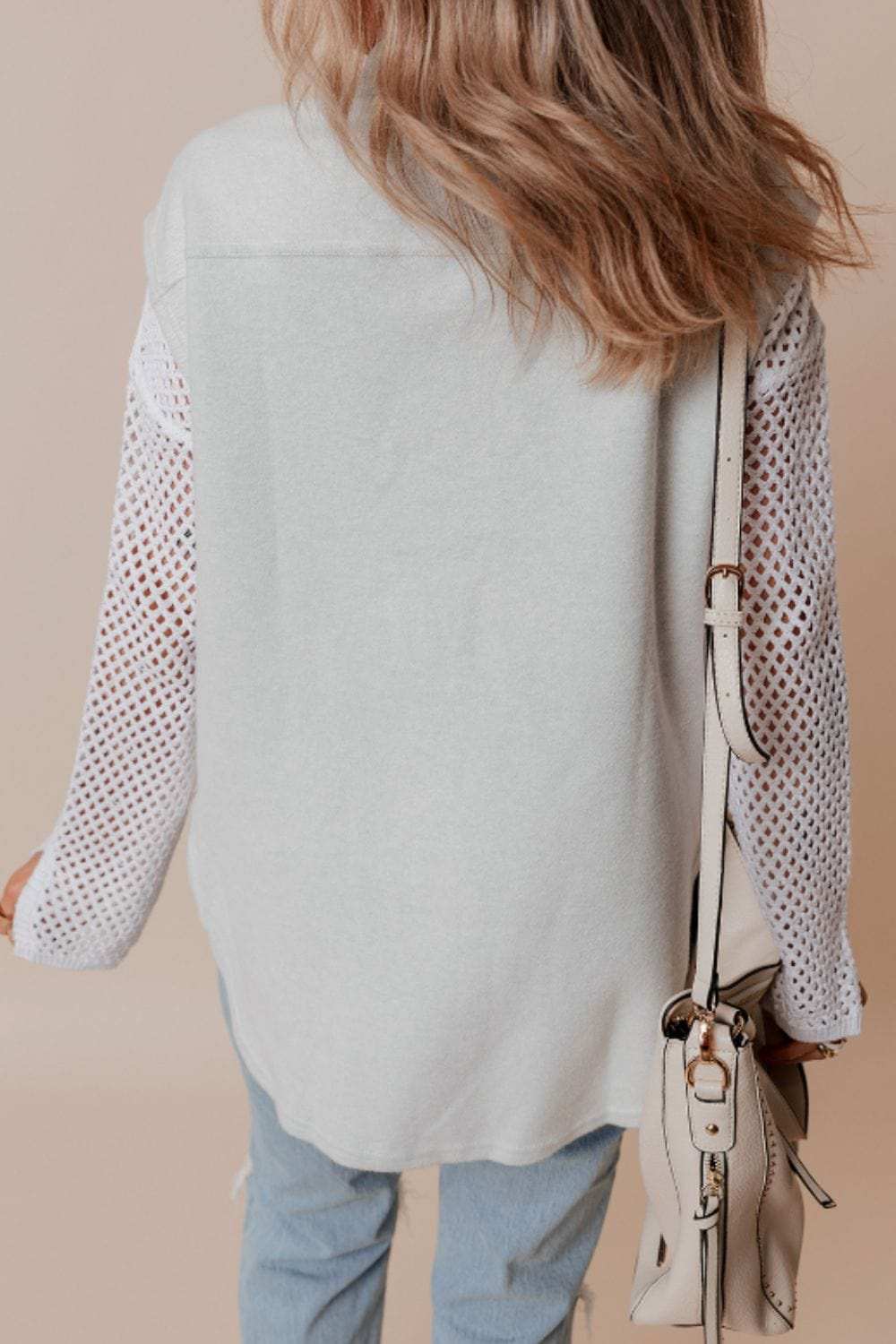 Pocketed Curved Hem Button Up Vest - Trendsi - Flyclothing LLC