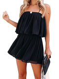 Ruched Spaghetti Strap Romper - Trendsi - Flyclothing LLC