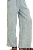 Zenana Washed Double Gauze Elastic Band Waist Pants - Trendsi - Flyclothing LLC