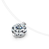 1 Carat Moissanite 925 Sterling Silver Necklace - Trendsi - Flyclothing LLC