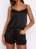 Lace Detail Cami and Shorts Set - Trendsi - Flyclothing LLC