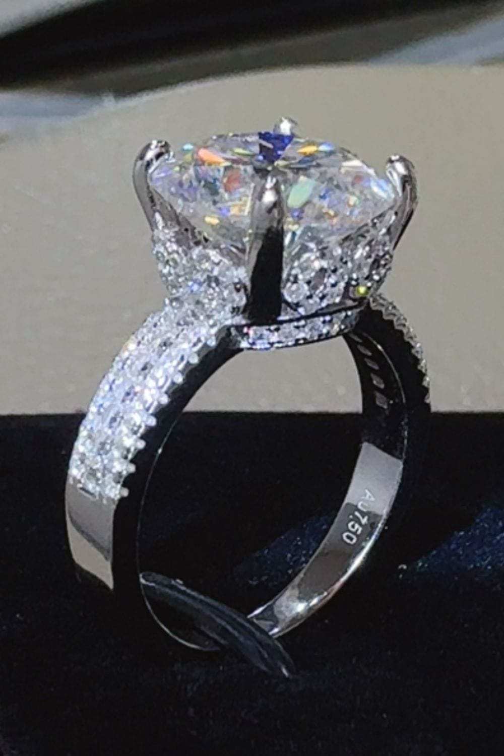 5 Carat Moissanite 925 Sterling Silver Ring - Trendsi - Flyclothing LLC