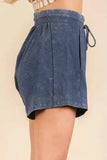 VERY J Mineral Washed Comfy Baggy Shorts - Trendsi - Flyclothing LLC