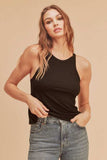 Aemi + Co Lightweight Ribbed Tank - Trendsi - Flyclothing LLC