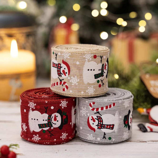 Christmas Snowman Decorative Ribbon - Trendsi - Flyclothing LLC