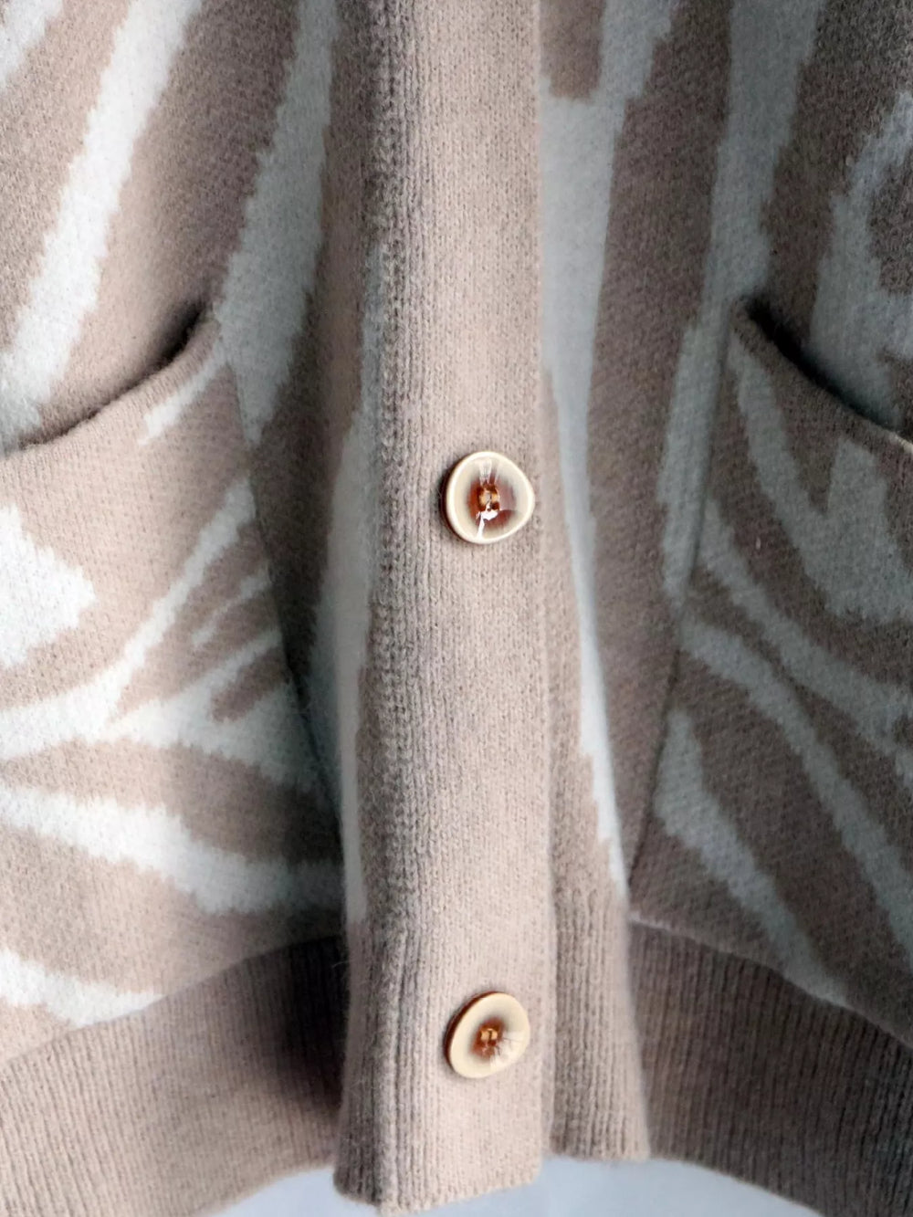 Zebra Print Button Up Cardigan - Trendsi - Flyclothing LLC