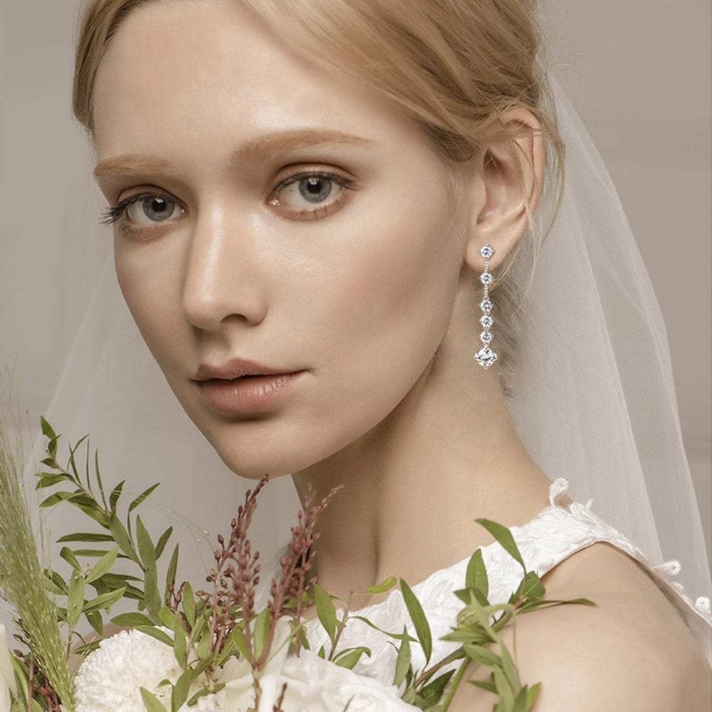 4 Carat Moissanite 925 Sterling Silver Earrings - Trendsi - Flyclothing LLC