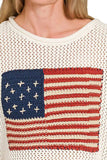 Zenana American Flag Crew Neck Sweater - Trendsi - Flyclothing LLC