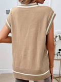 Cable-Knit V-Neck Sweater Vest - Trendsi - Flyclothing LLC