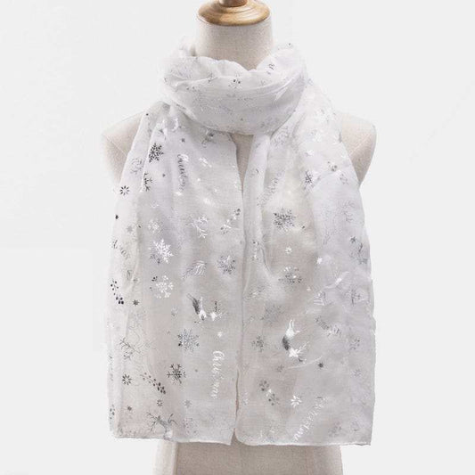 Christmas Element Polyester Scarf - Trendsi - Flyclothing LLC