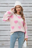 Angel Wings Heart Dropped Shoulder Long Sleeve Sweater - Trendsi - Flyclothing LLC