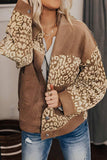 Leopard Button Up Drop Shoulder Jacket - Trendsi - Flyclothing LLC