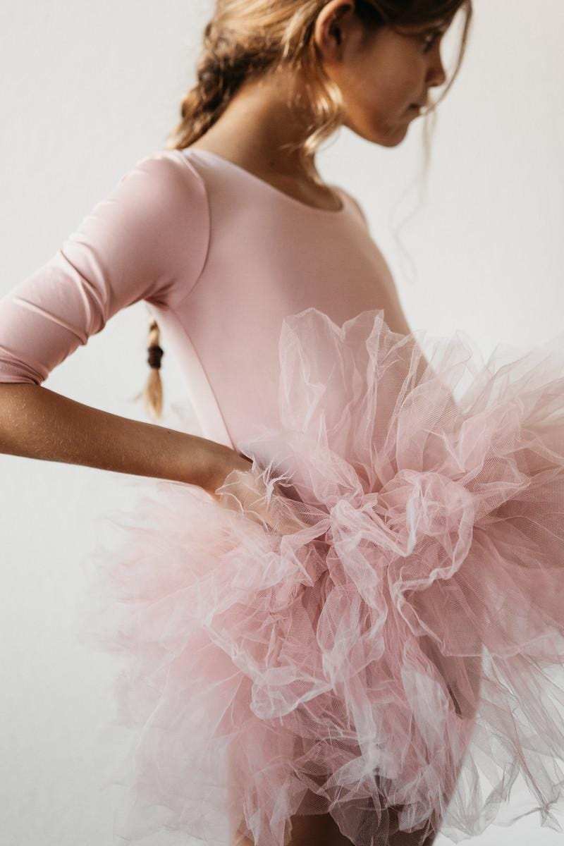 Vintage Pink 3/4 Tutu Leotard - Mila & Rose ® - Flyclothing LLC