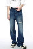 Men's Distressed Applique Straight Jeans - Trendsi - Flyclothing LLC