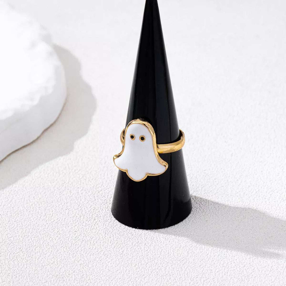 Halloween Ghost 18K Gold-Plated Ring - Trendsi - Flyclothing LLC