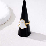 Halloween Ghost 18K Gold-Plated Ring - Trendsi - Flyclothing LLC