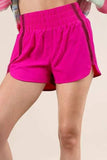 VERY J Striped Trim Detail Activewear Shorts - Trendsi - Flyclothing LLC