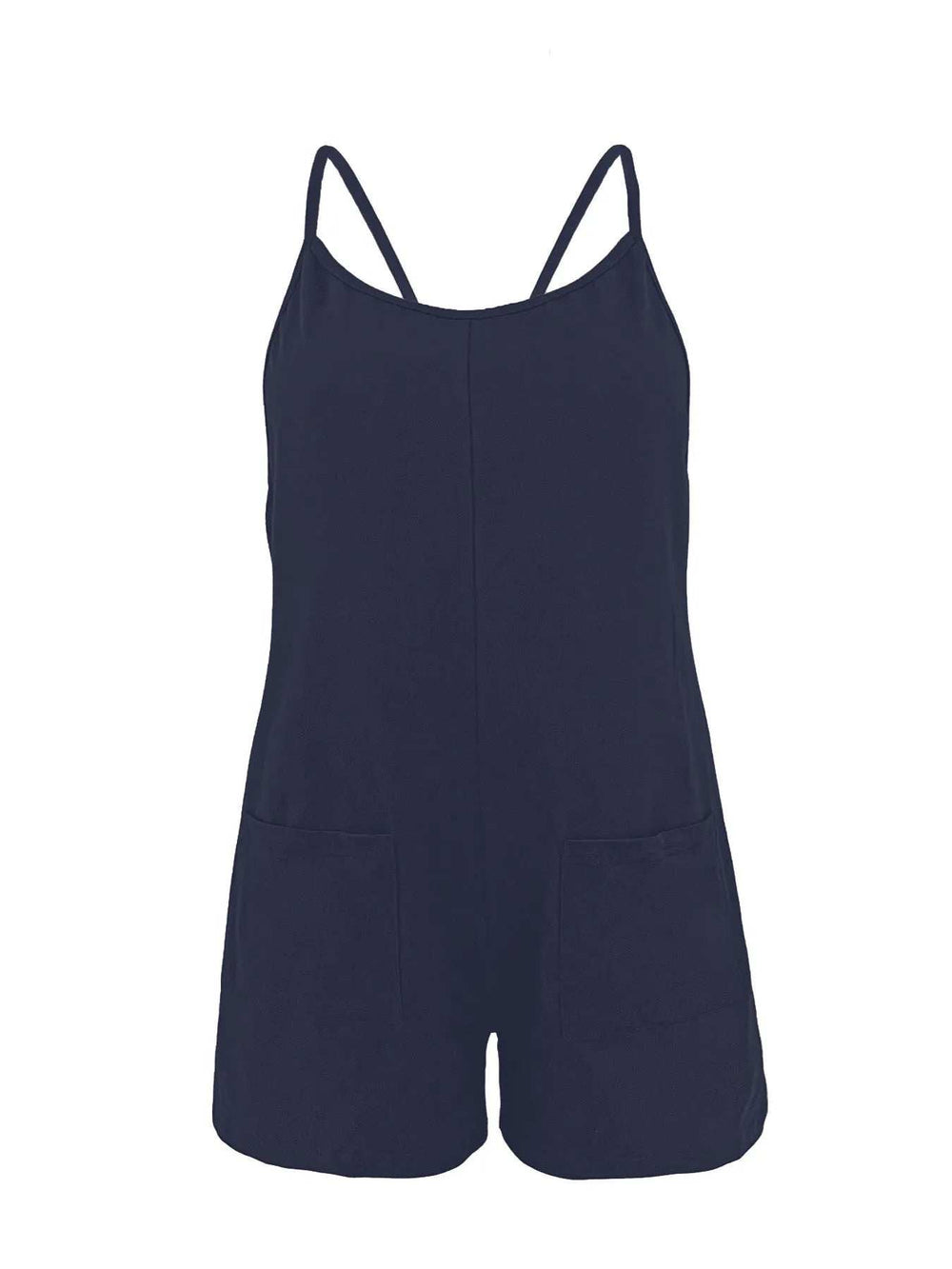 Full Size Scoop Neck Spaghetti Strap Overalls Plus Size - Trendsi - Flyclothing LLC