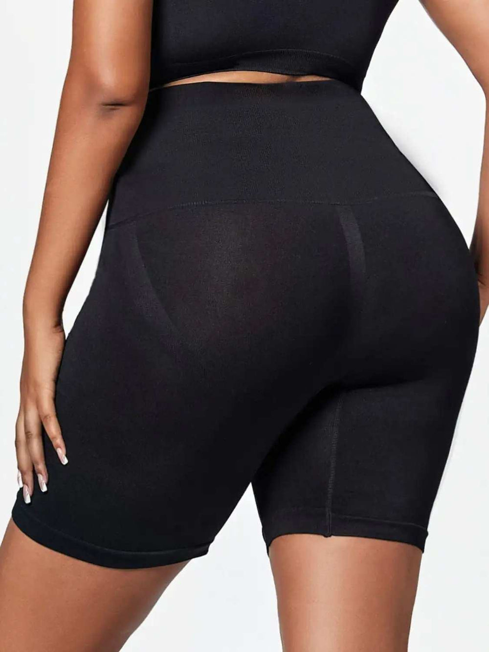 High Waist Shaping Shorts - Trendsi - Flyclothing LLC