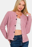 Zenana Button Down Long Sleeve Sweater Cardigan - Trendsi - Flyclothing LLC