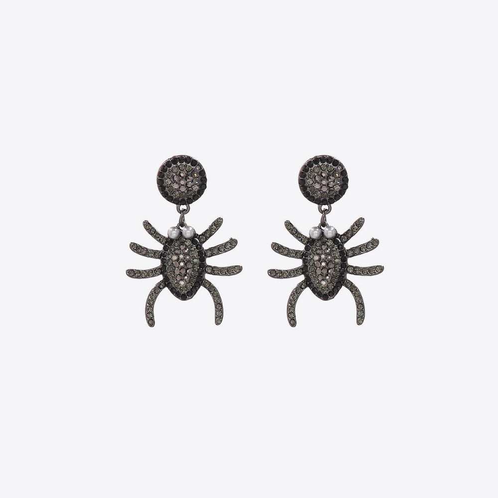 Spider Rhinestone Alloy Earrings - Trendsi - Flyclothing LLC