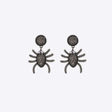 Spider Rhinestone Alloy Earrings - Trendsi - Flyclothing LLC