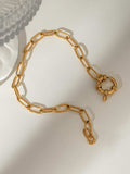 18K Gold-Plated Stainless Steel Chain Bracelet - Trendsi - Flyclothing LLC