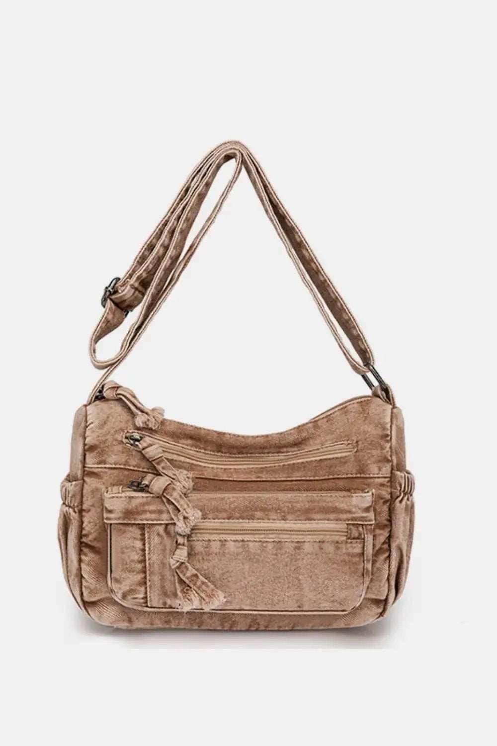Adjustable Strap Denim Crossbody Bag - Trendsi - Flyclothing LLC