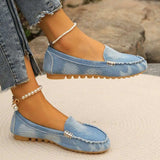Round Toe Flat Loafers - Trendsi - Flyclothing LLC