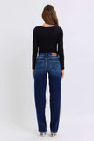 Judy Blue Full Size Raw Hem Straight Leg Jeans - Trendsi - Flyclothing LLC