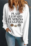 Letter Graphic Round Neck Long Sleeve Sweatshirt - Trendsi - Flyclothing LLC