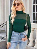 Lovelet Mock Neck Long Sleeve Top - Trendsi - Flyclothing LLC