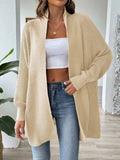 Open Front Long Sleeve Cardigan - Trendsi - Flyclothing LLC