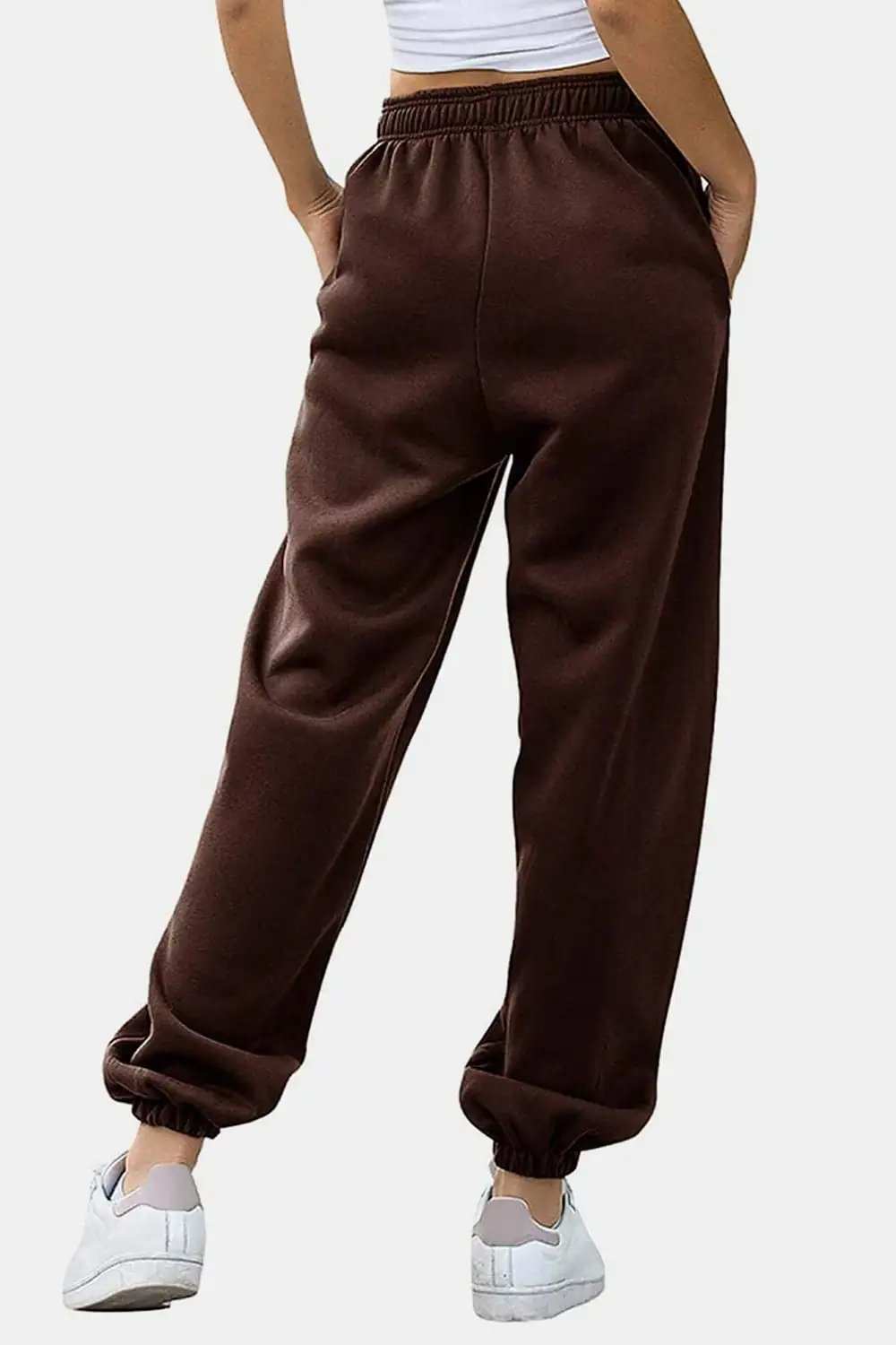 Elastic Waist Joggers with Pockets - Trendsi - Flyclothing LLC