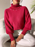Turtleneck Long Sleeve Sweater - Trendsi - Flyclothing LLC